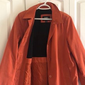 Orange rain coat